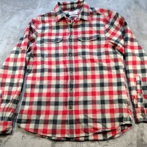 Fjallraven Shirt Mens Size XL Red Plaid Slim Fit Long Sleeve Flannel Skog
